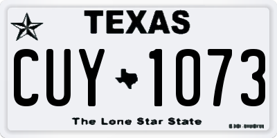 TX license plate CUY1073