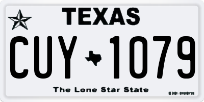 TX license plate CUY1079