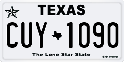 TX license plate CUY1090