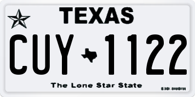 TX license plate CUY1122