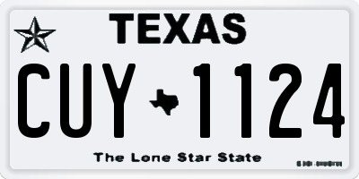 TX license plate CUY1124
