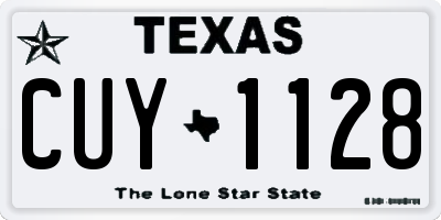 TX license plate CUY1128
