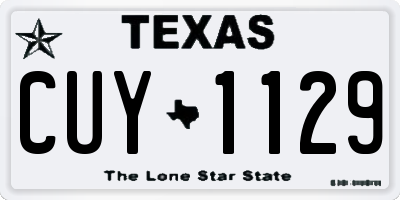 TX license plate CUY1129