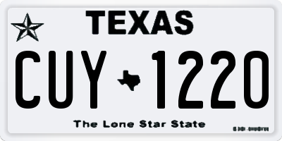TX license plate CUY1220