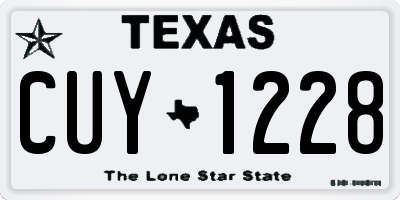 TX license plate CUY1228
