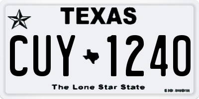 TX license plate CUY1240