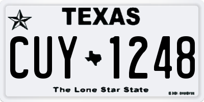 TX license plate CUY1248