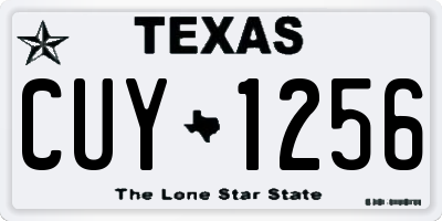 TX license plate CUY1256