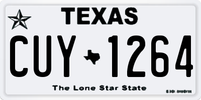 TX license plate CUY1264