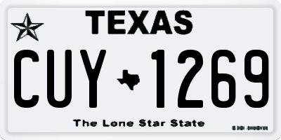 TX license plate CUY1269