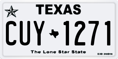 TX license plate CUY1271