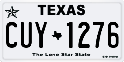 TX license plate CUY1276