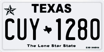 TX license plate CUY1280