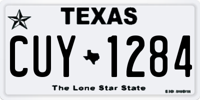 TX license plate CUY1284
