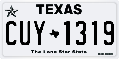 TX license plate CUY1319