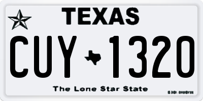 TX license plate CUY1320