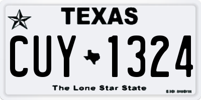 TX license plate CUY1324