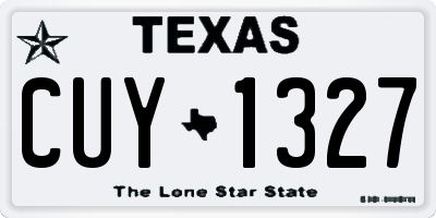 TX license plate CUY1327