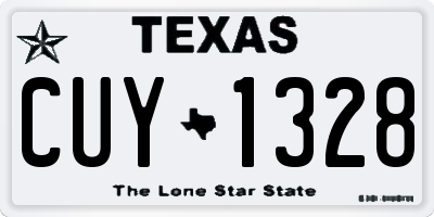 TX license plate CUY1328