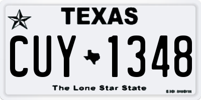 TX license plate CUY1348