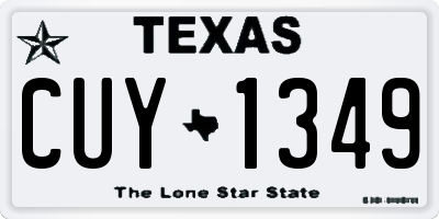 TX license plate CUY1349