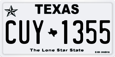 TX license plate CUY1355