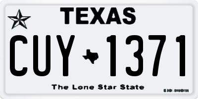 TX license plate CUY1371