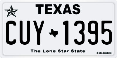 TX license plate CUY1395