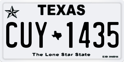 TX license plate CUY1435