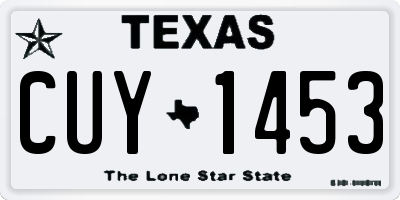 TX license plate CUY1453