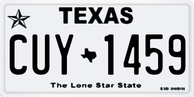 TX license plate CUY1459