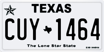 TX license plate CUY1464