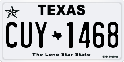 TX license plate CUY1468