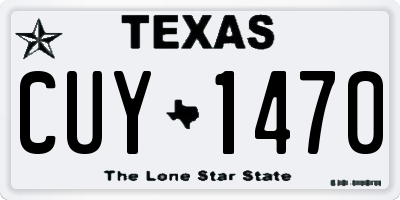 TX license plate CUY1470
