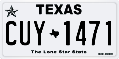 TX license plate CUY1471