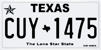TX license plate CUY1475