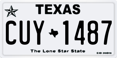 TX license plate CUY1487