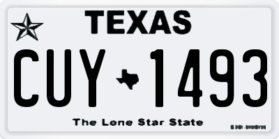 TX license plate CUY1493
