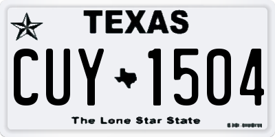 TX license plate CUY1504