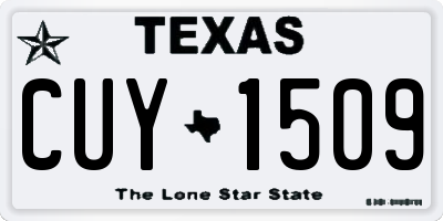 TX license plate CUY1509