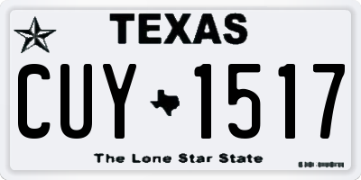 TX license plate CUY1517