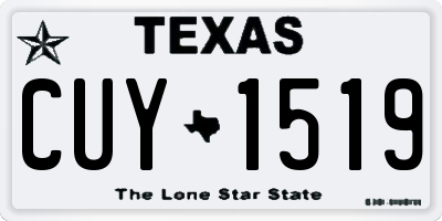 TX license plate CUY1519