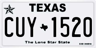 TX license plate CUY1520