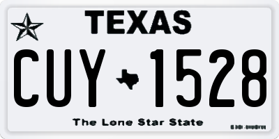 TX license plate CUY1528