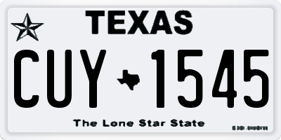 TX license plate CUY1545