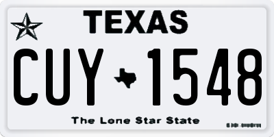 TX license plate CUY1548