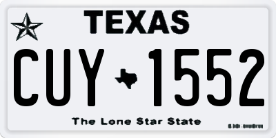 TX license plate CUY1552