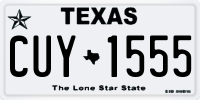TX license plate CUY1555