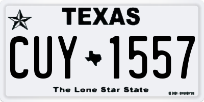 TX license plate CUY1557