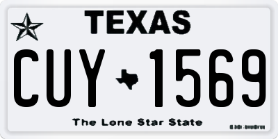 TX license plate CUY1569